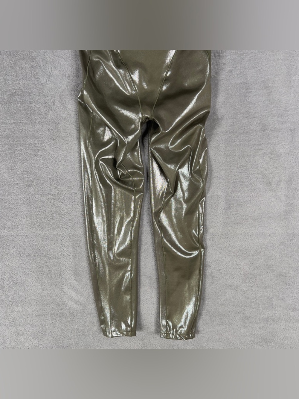 Ivy Park Beyonce x Adidas V-Neck Catsuit Women's Medium Metallic Dark Khaki NWT - Picture 5 of 11